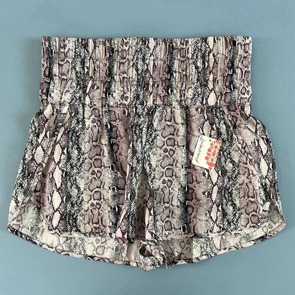 NWT Free People Movement The Way Home Anaconda Venom Combo Snakeskin Shorts - Picture 4 of 9